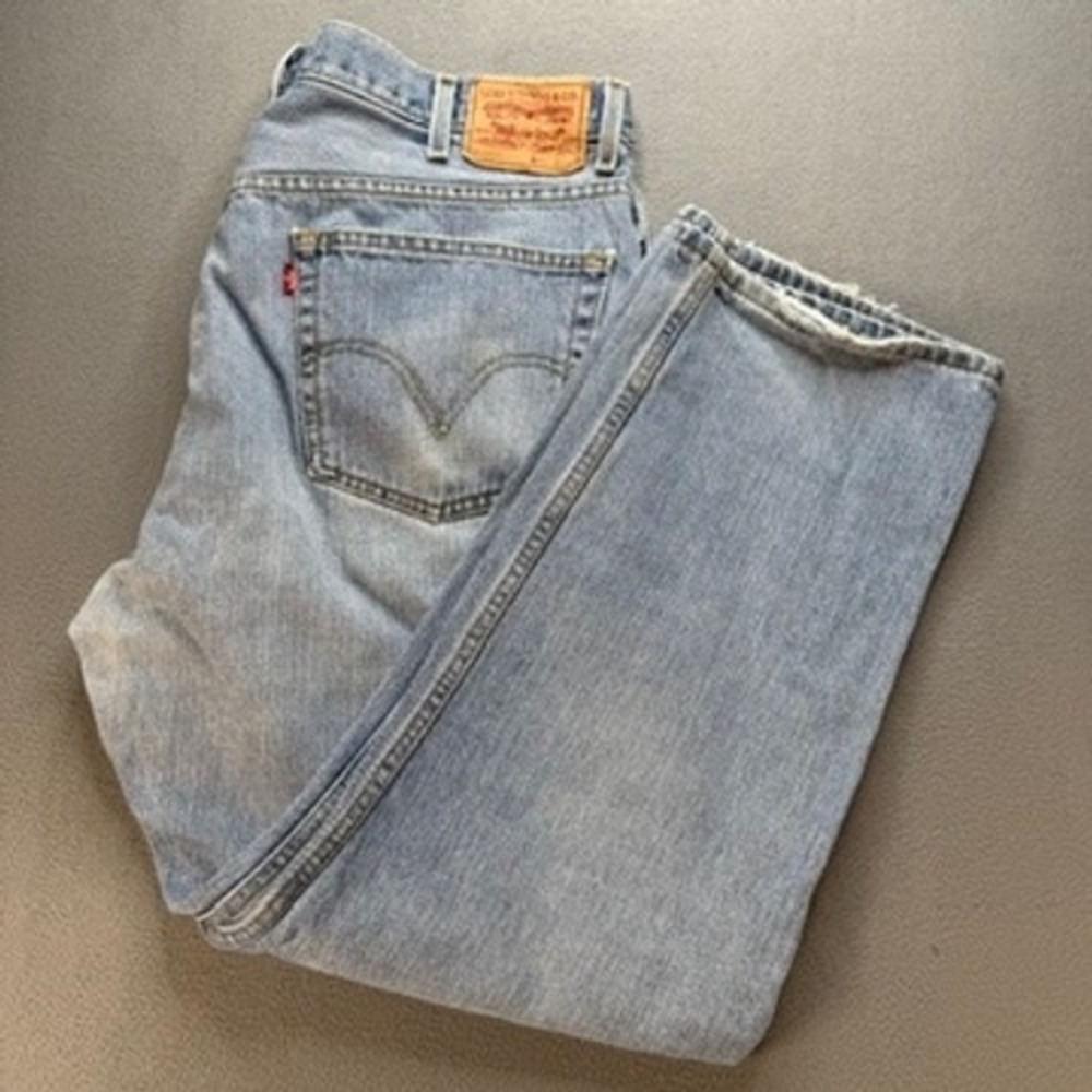 Levis 505 Y2K Regular Fit Jeans Straight Leg 40x30 (FIT 38x29) Light Wash Denim